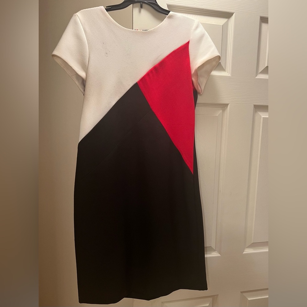 Three-Colored Pattern Dress